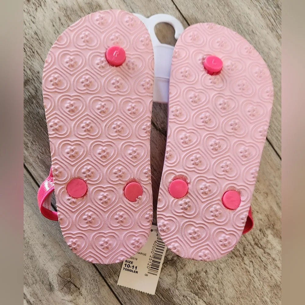 Girls Heart Flip Flops